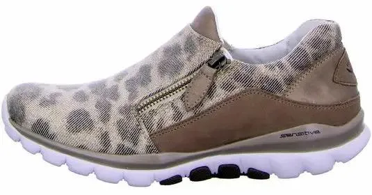 '46.962.13'women's walking rolling zip loafer - Beige