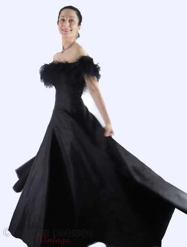 50s Black Evening Gown