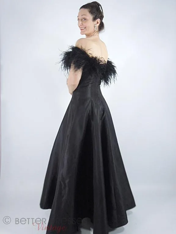 50s Black Evening Gown
