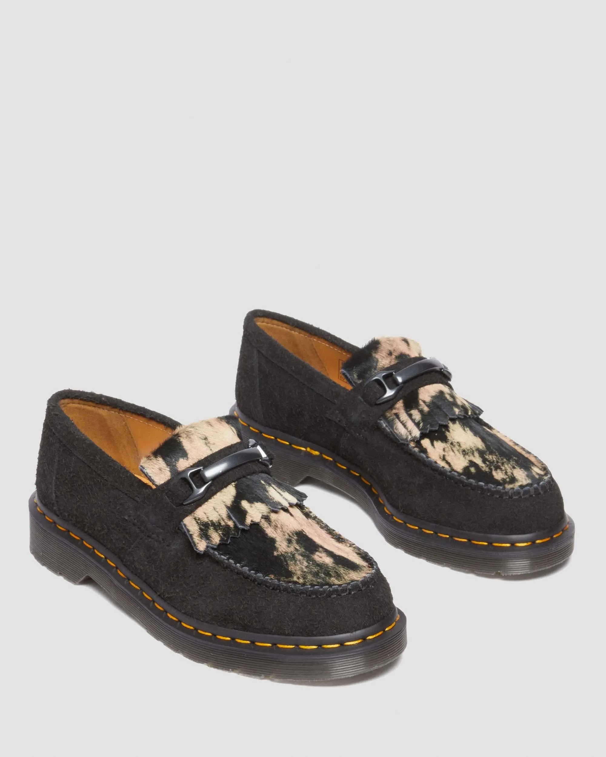 Adrian Snaffle Suede & Hair-On Loafers