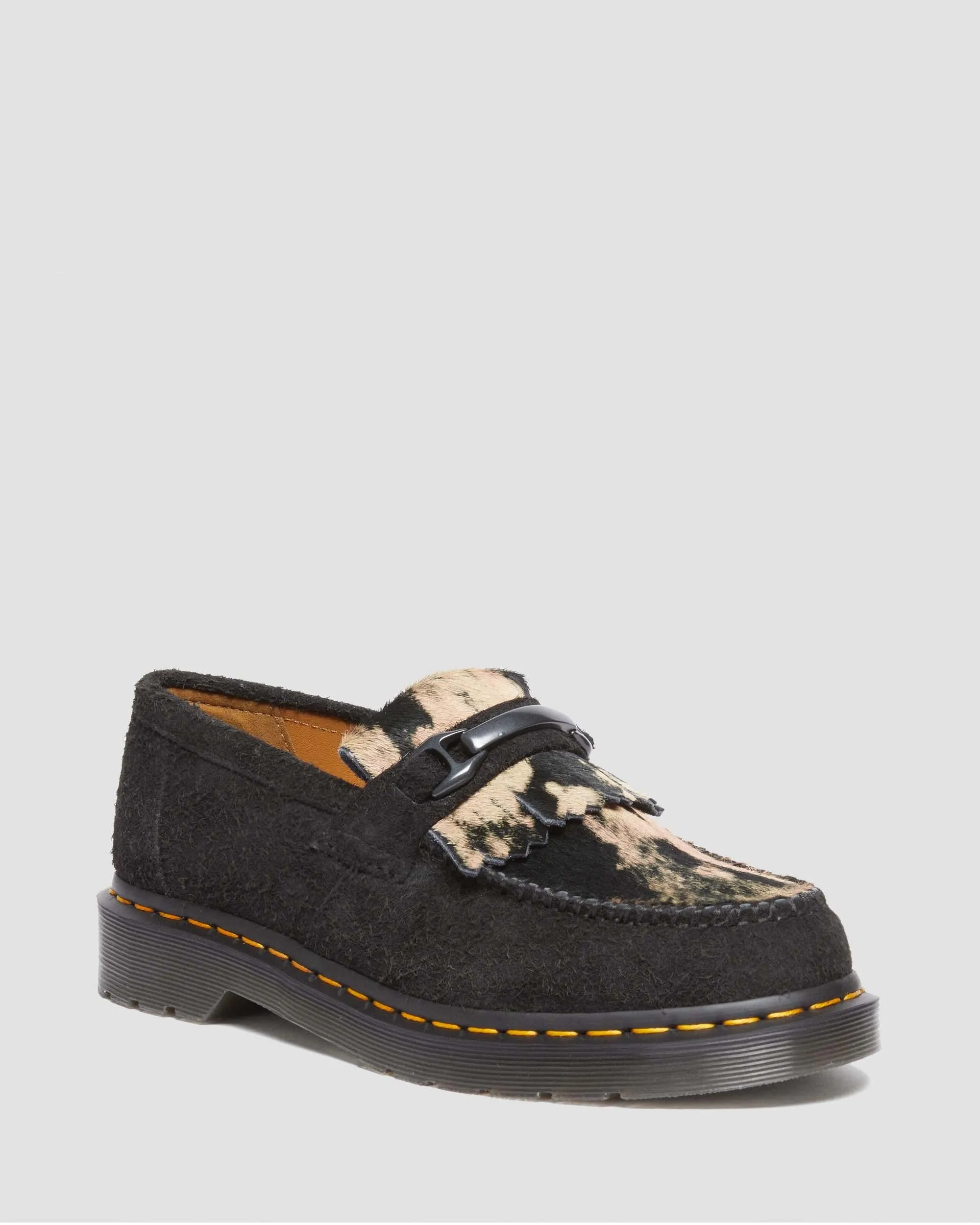 Adrian Snaffle Suede & Hair-On Loafers