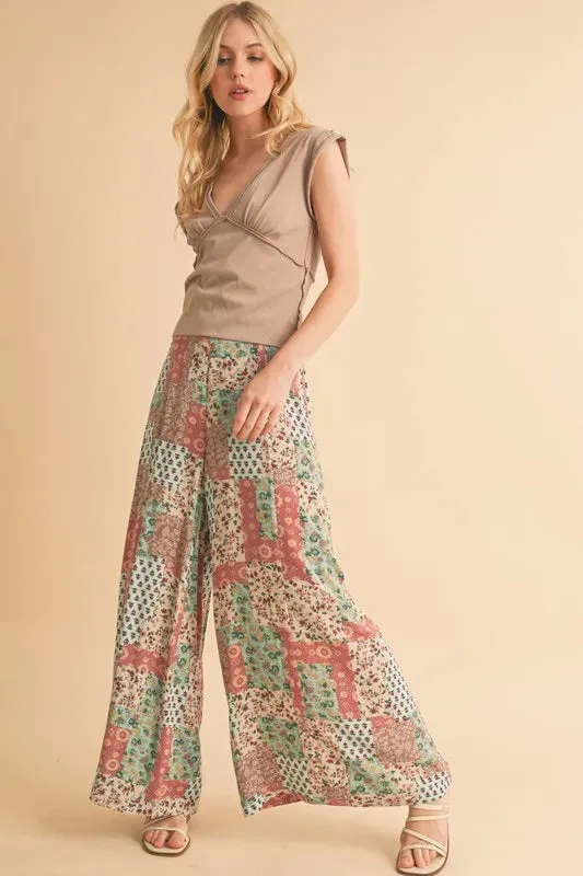 Aemi Co V-Neck Cap Sleeve Cropped Top