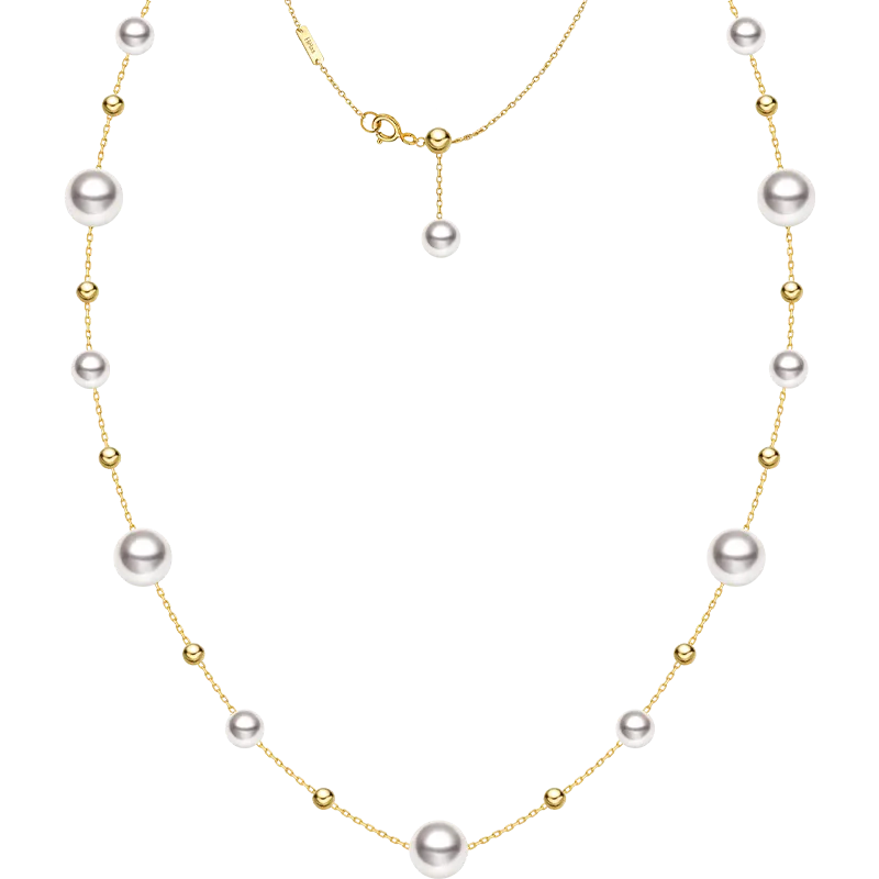 Akoya Pearl 18K Gold Baby's Breath Necklace