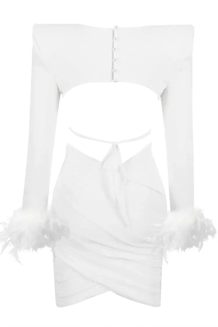 Annie White Feather Bandage Set