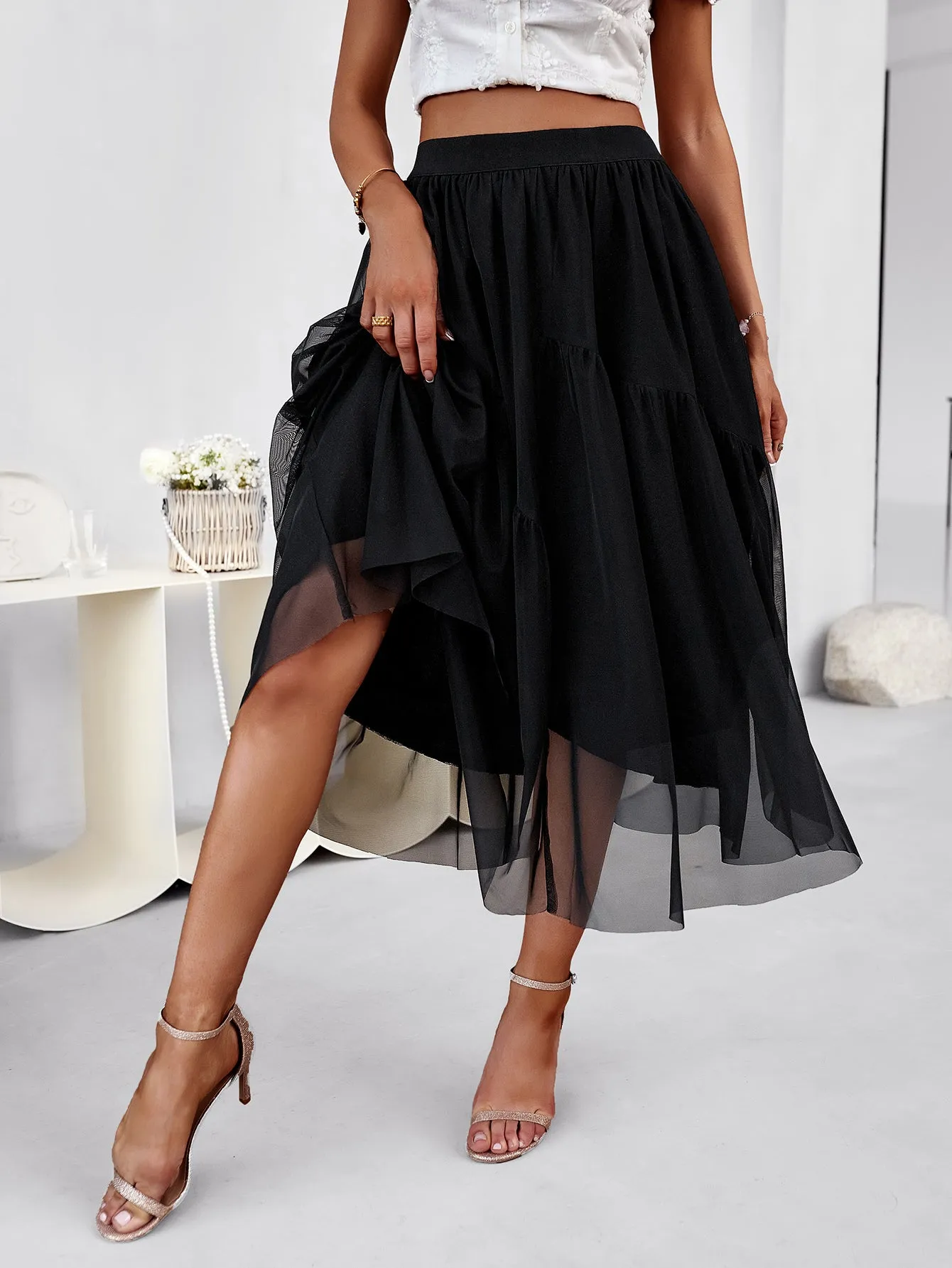 Basa Midi Skirt - Black
