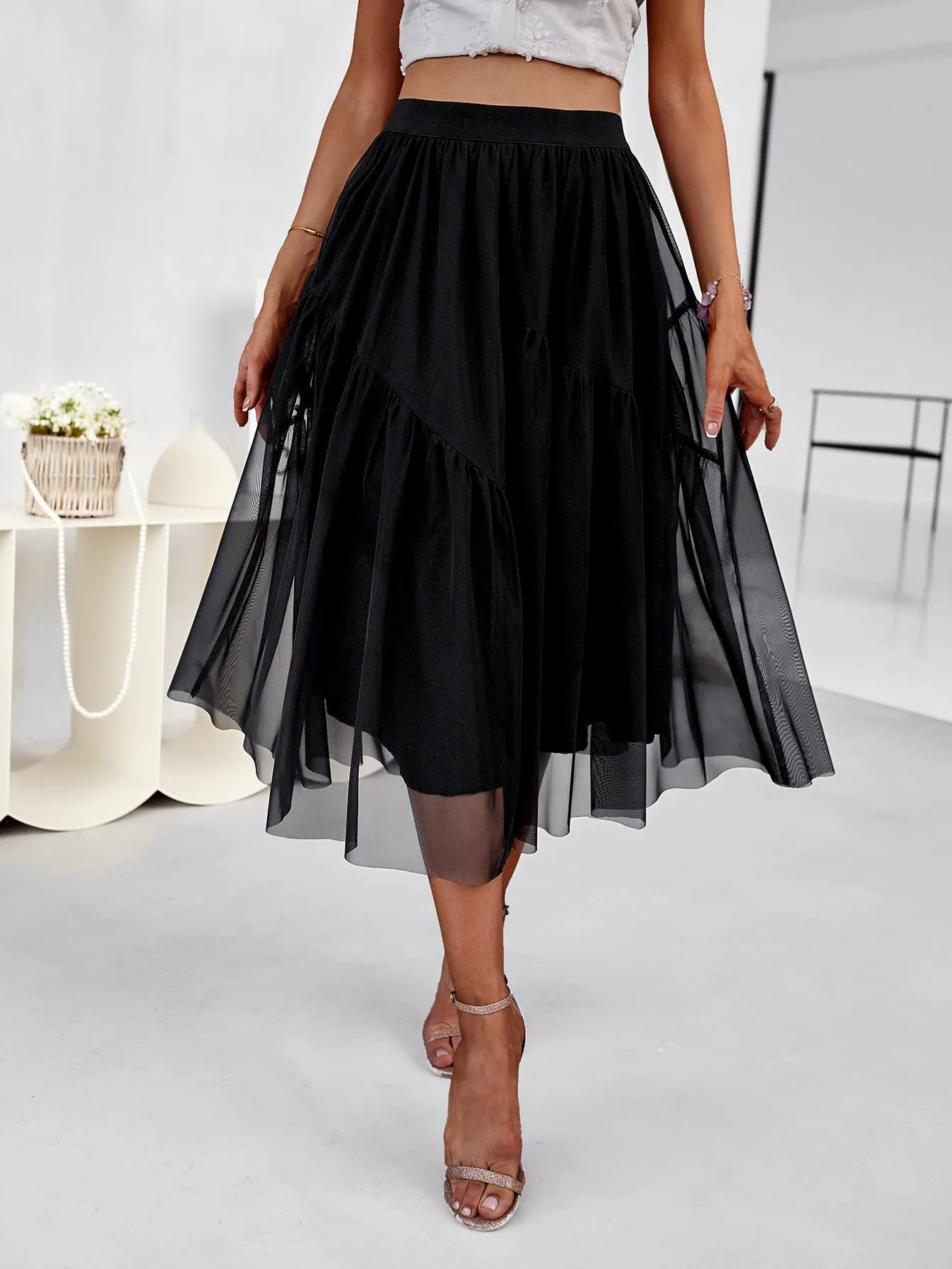 Basa Midi Skirt - Black
