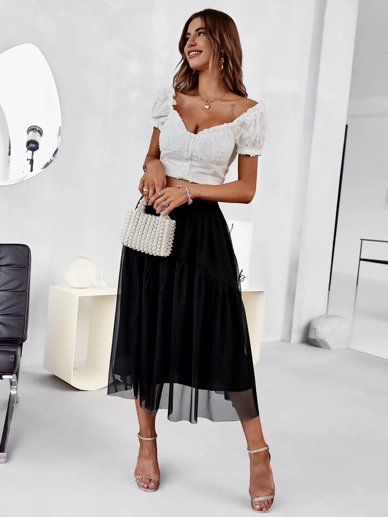 Basa Midi Skirt - Black