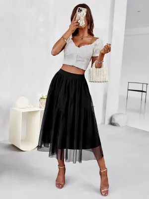 Basa Midi Skirt - Black