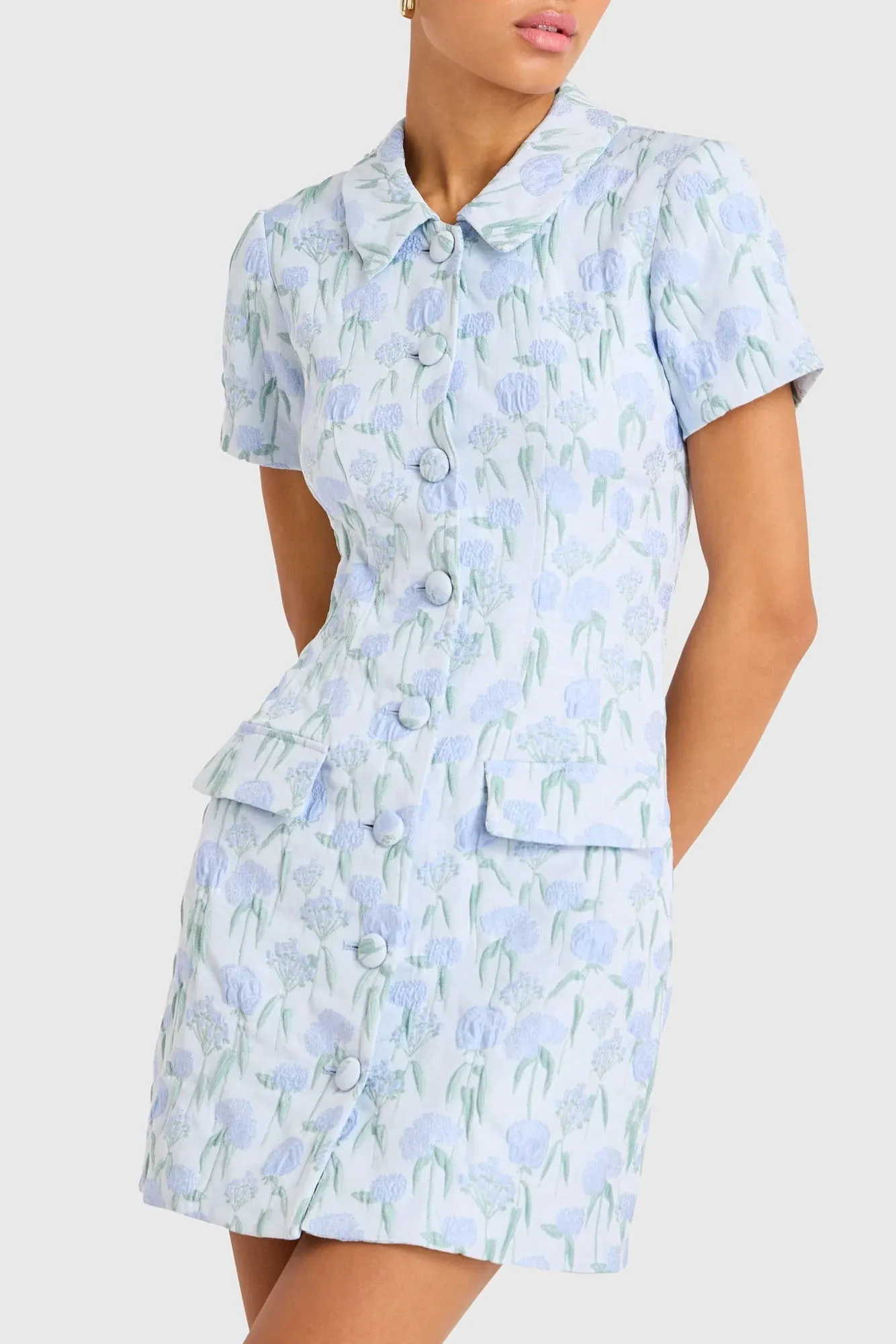 Belmont Dress in Flores Brocade