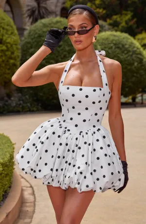 Berta Minikleid - Schwarz gepunktet