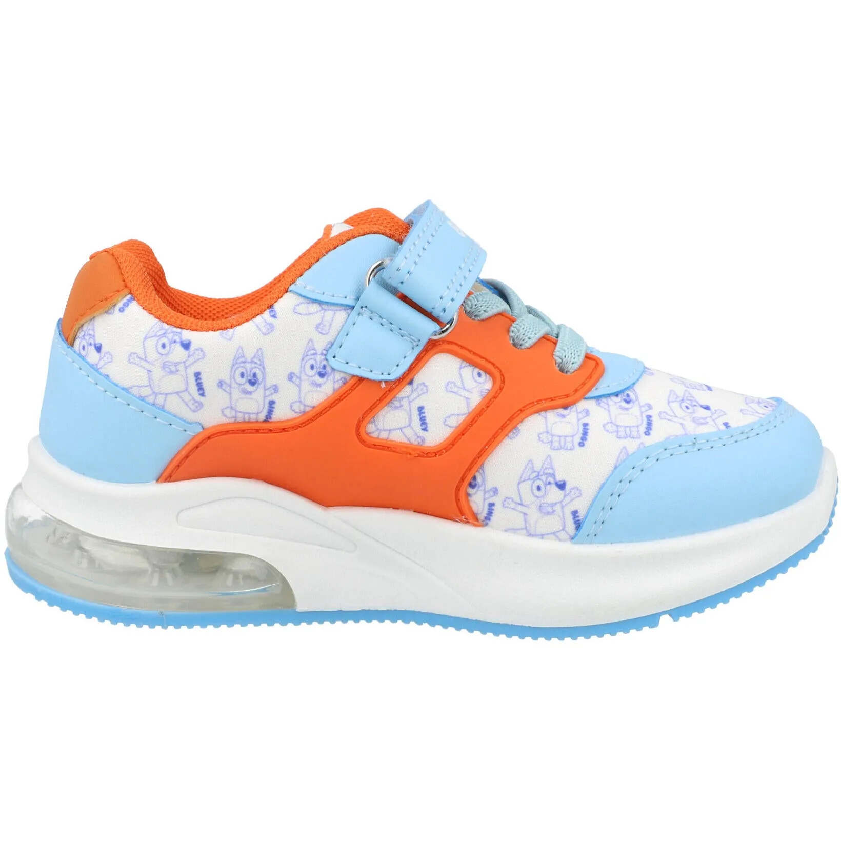 Bluey Kids Light-Up Trainers - Blue and Orange