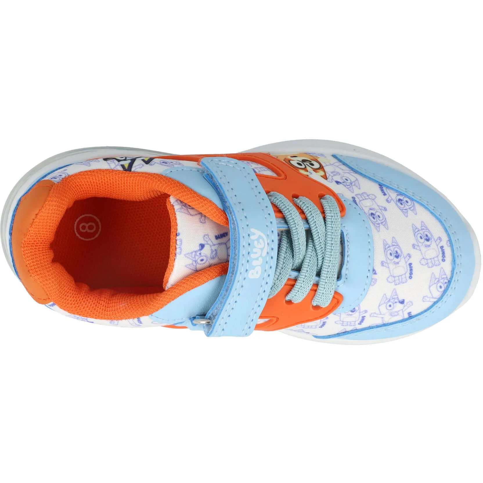 Bluey Kids Light-Up Trainers - Blue and Orange