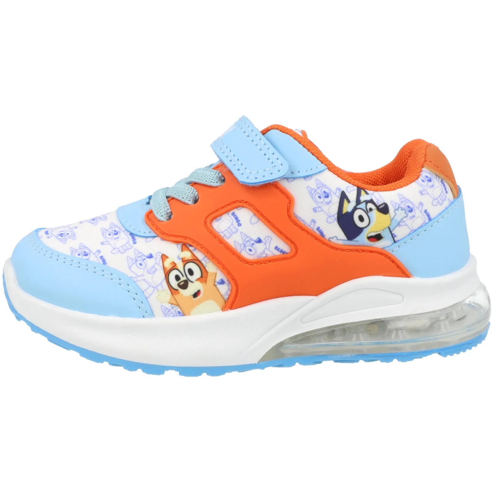Bluey Kids Light-Up Trainers - Blue and Orange