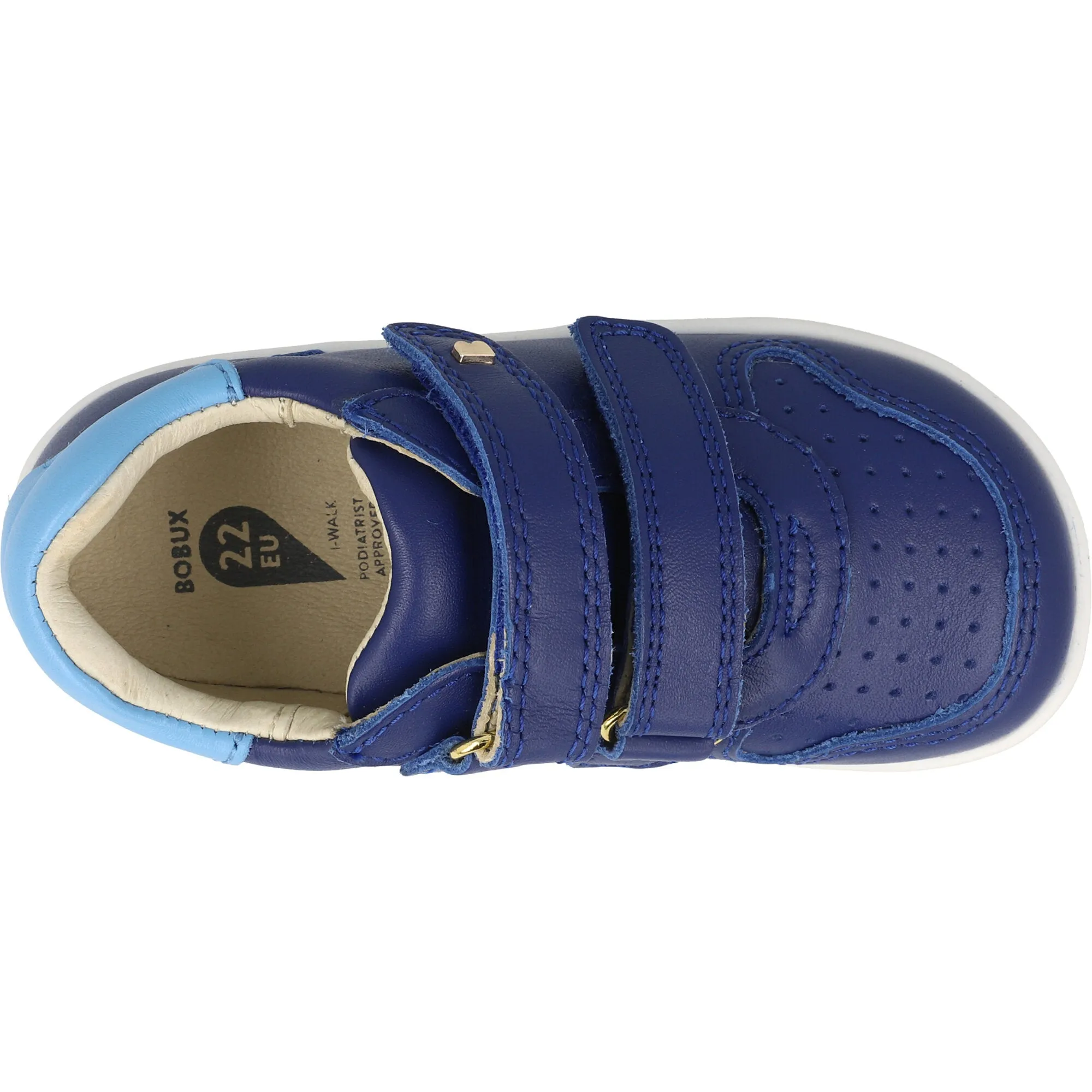 Bobux Riley Blueberry Leather Kids Trainers