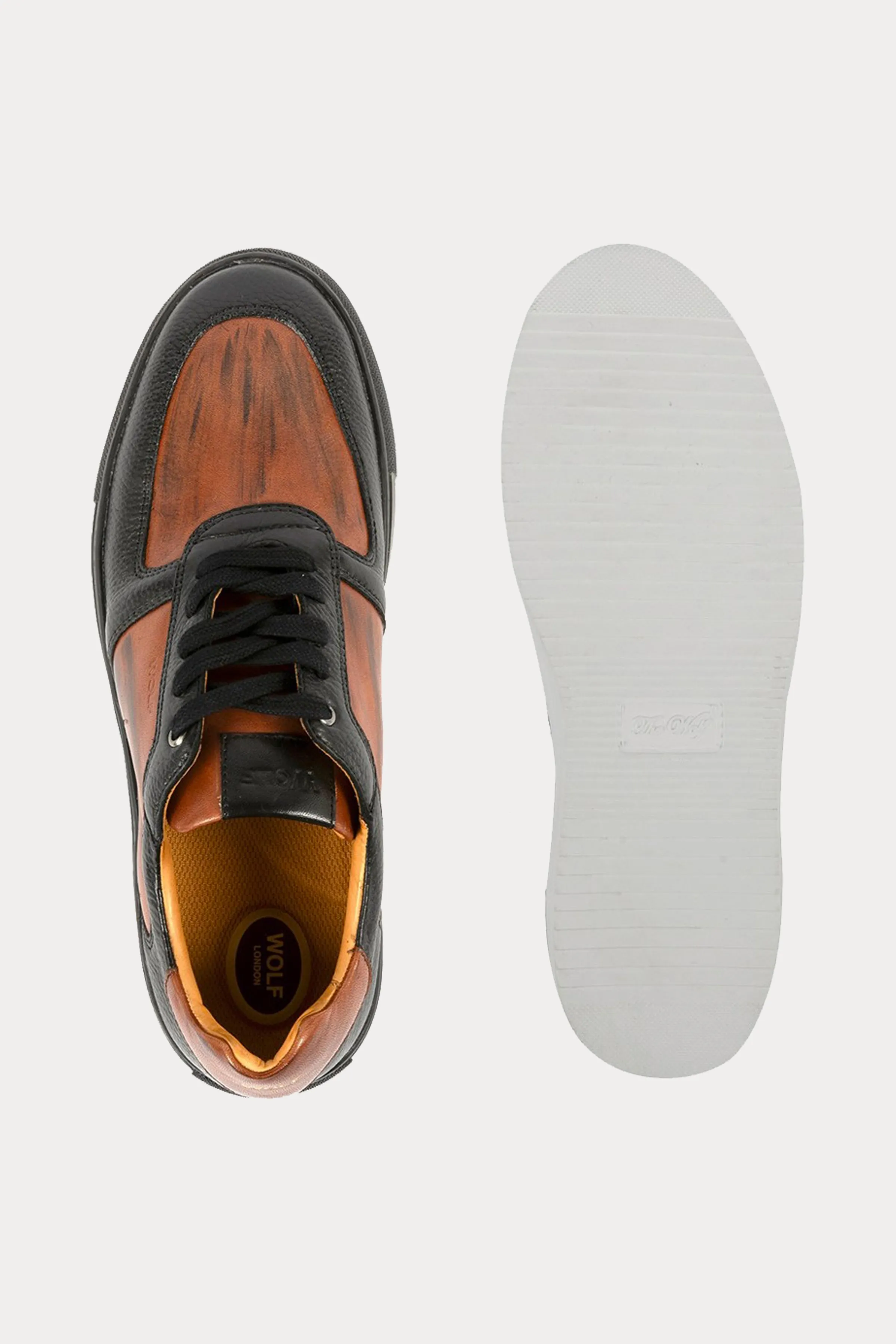 Brixton Leather Trainers in Brown