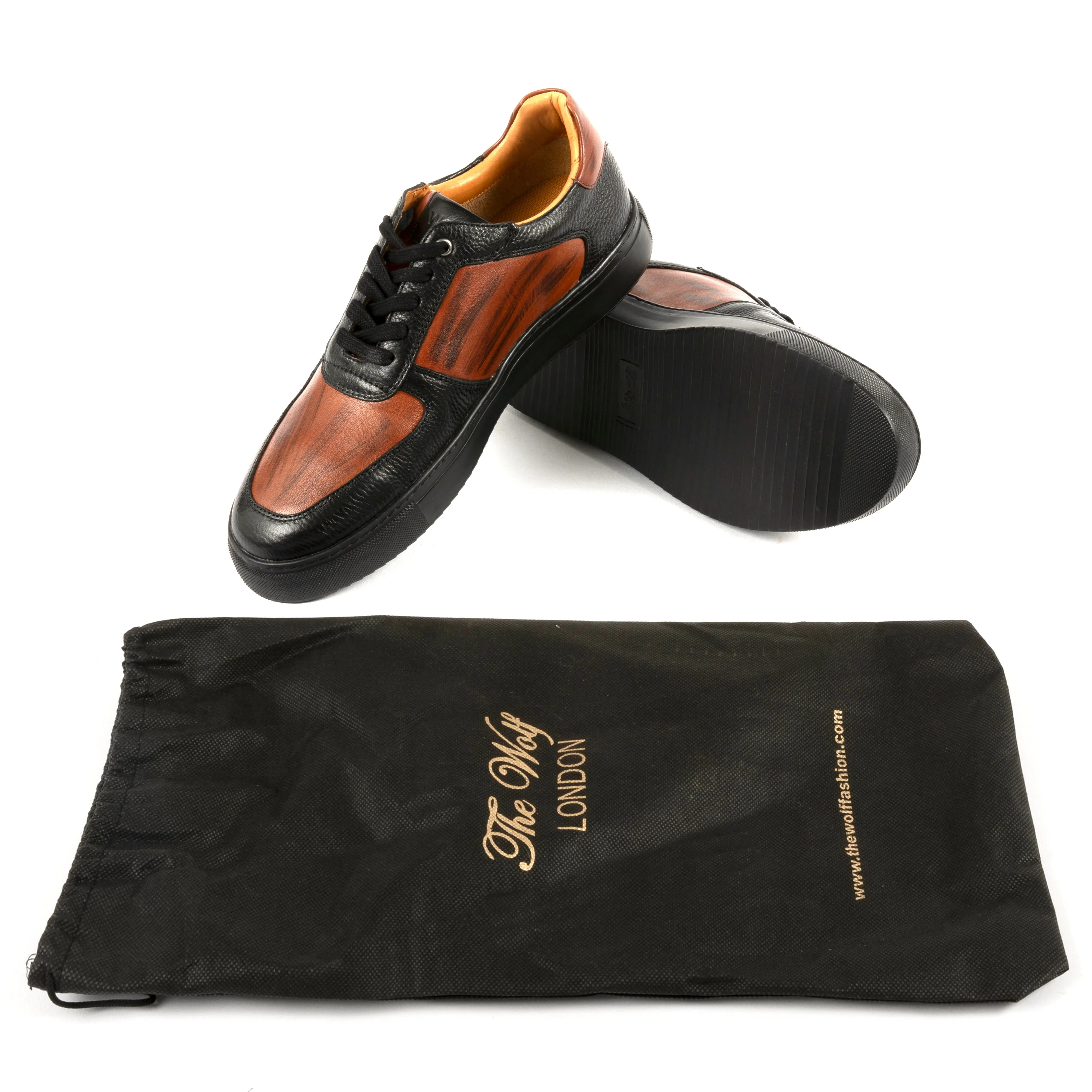 Brixton Leather Trainers in Brown