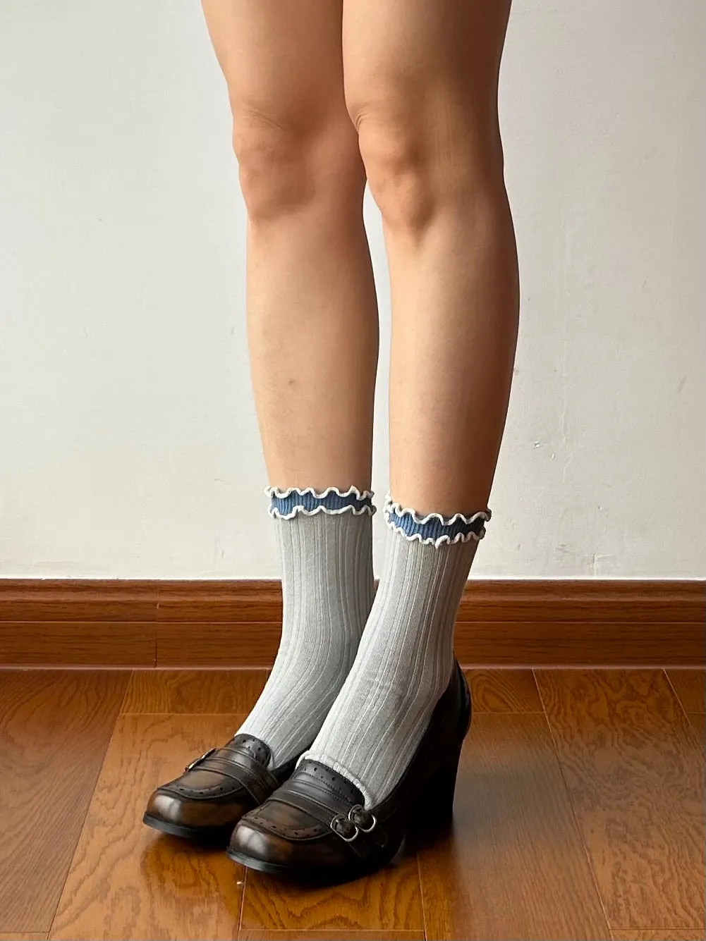 Brown Vintage Inspired Chunky Heels
