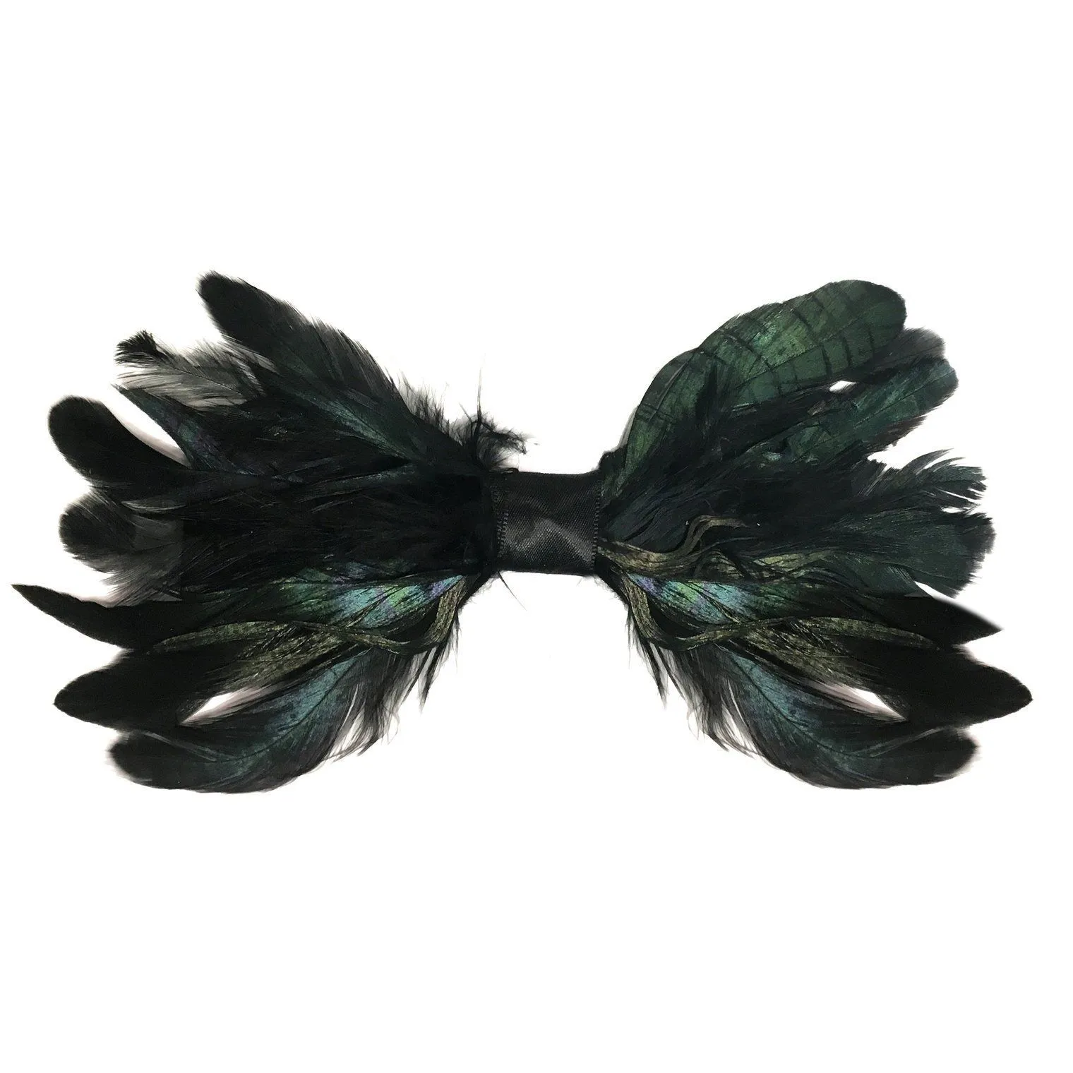 Butterfly Feather Bowtie/Clip - Black