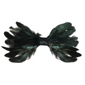 Butterfly Feather Bowtie/Clip - Black