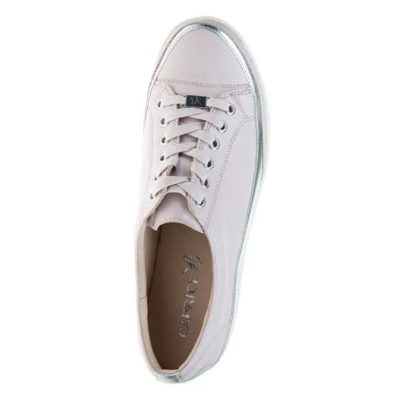 Caprice Leather Trainer in Light Purple Pearl