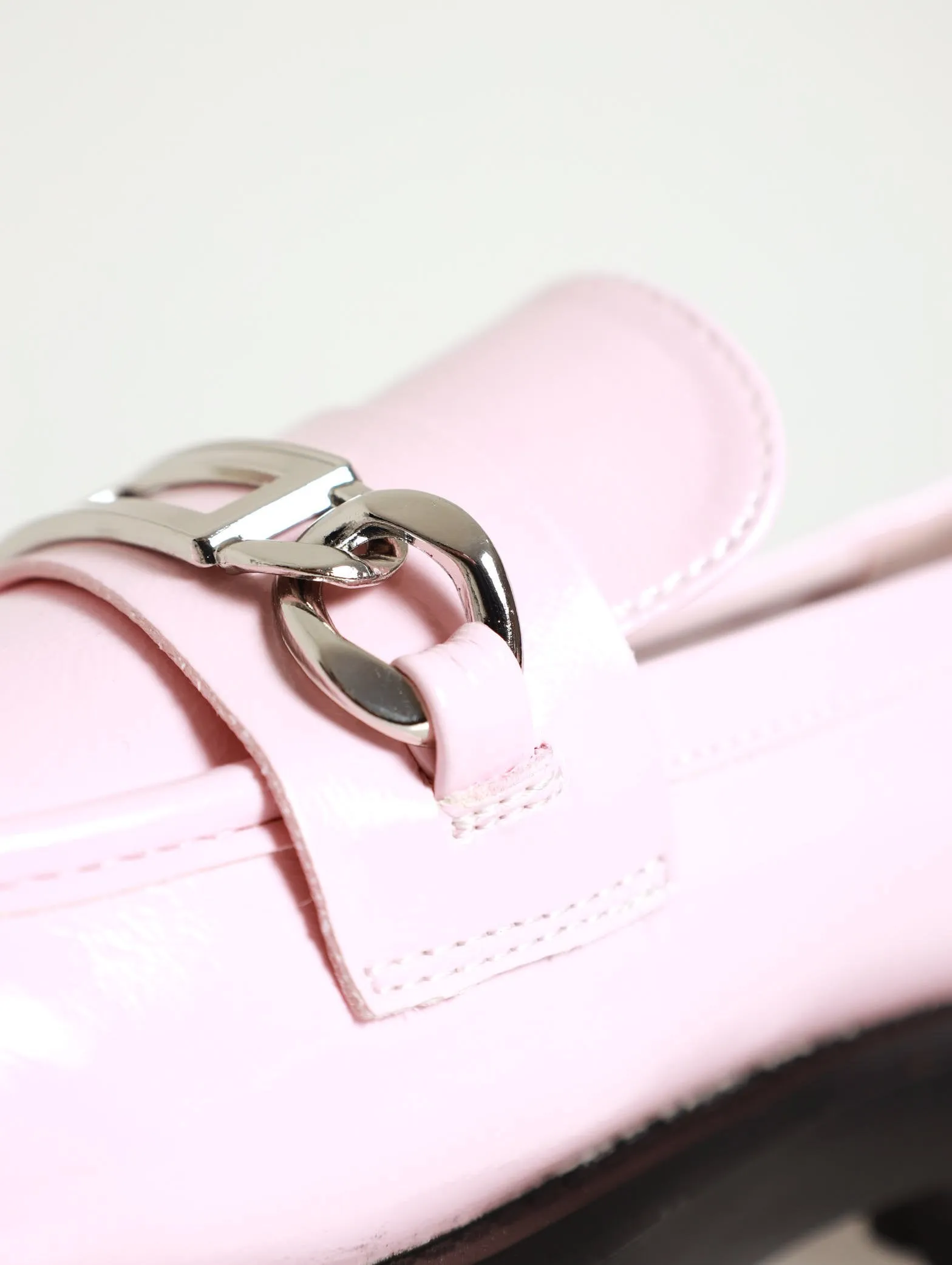 Cher Chunky Lug Sole Penny Loafer - Light Pink