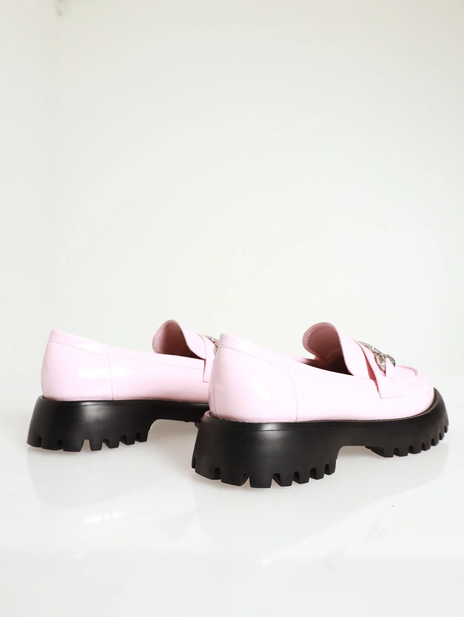 Cher Chunky Lug Sole Penny Loafer - Light Pink