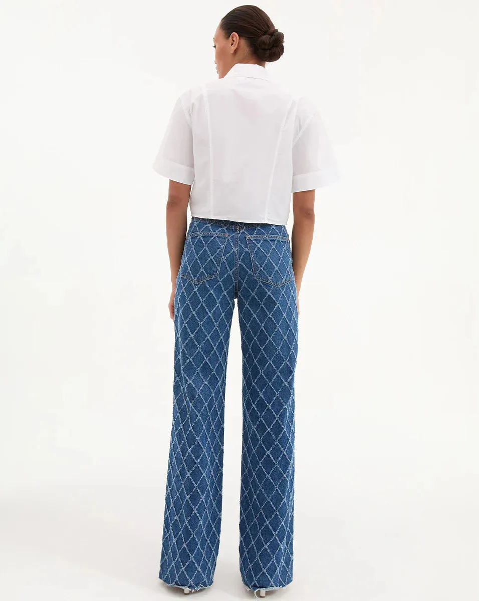 Claire Cropped Shirt - White