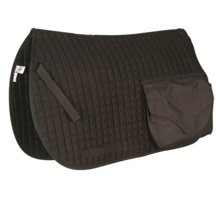 Cotton Pocket All Purpose Saddle Pad - Black