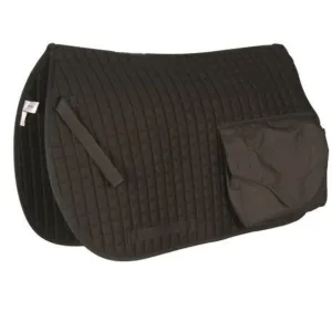 Cotton Pocket All Purpose Saddle Pad - Black