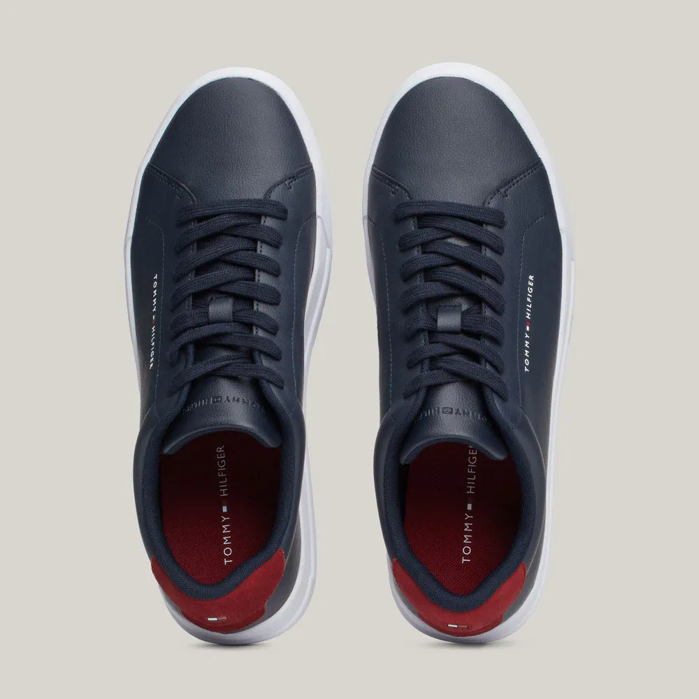 Court Leather Grain Sneaker - Navy