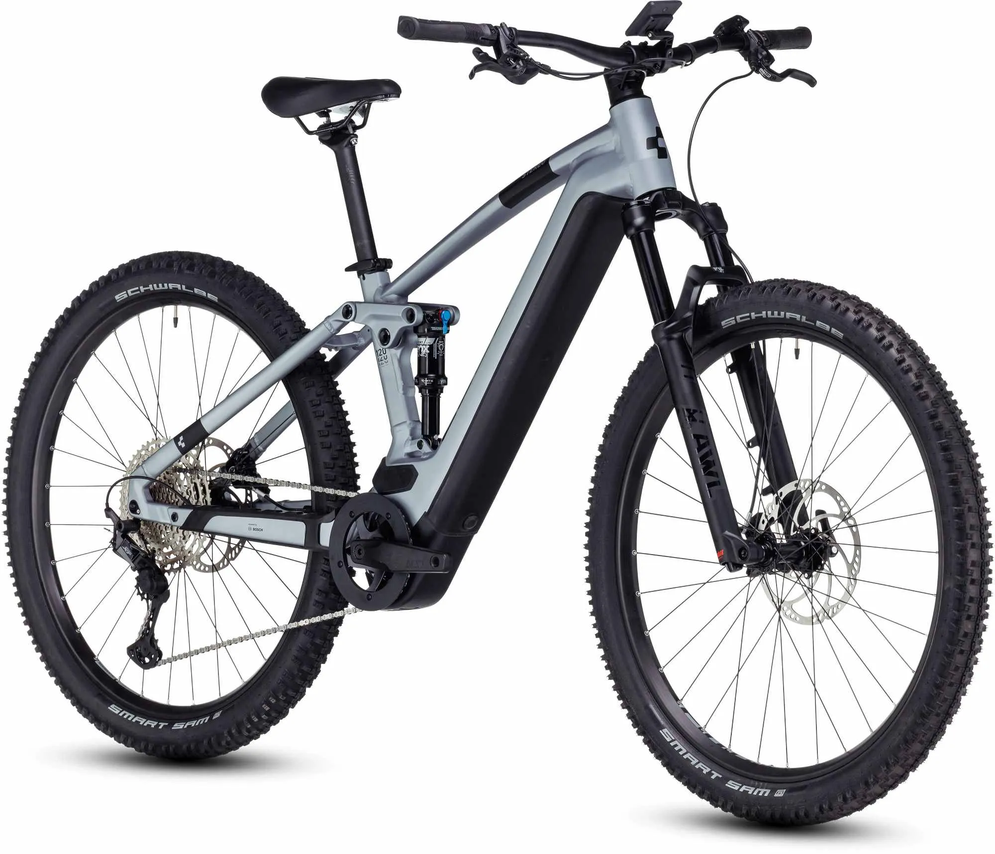 CUBE STEREO HYBRID 120 RACE 750 POLARSILVER/BLACK
