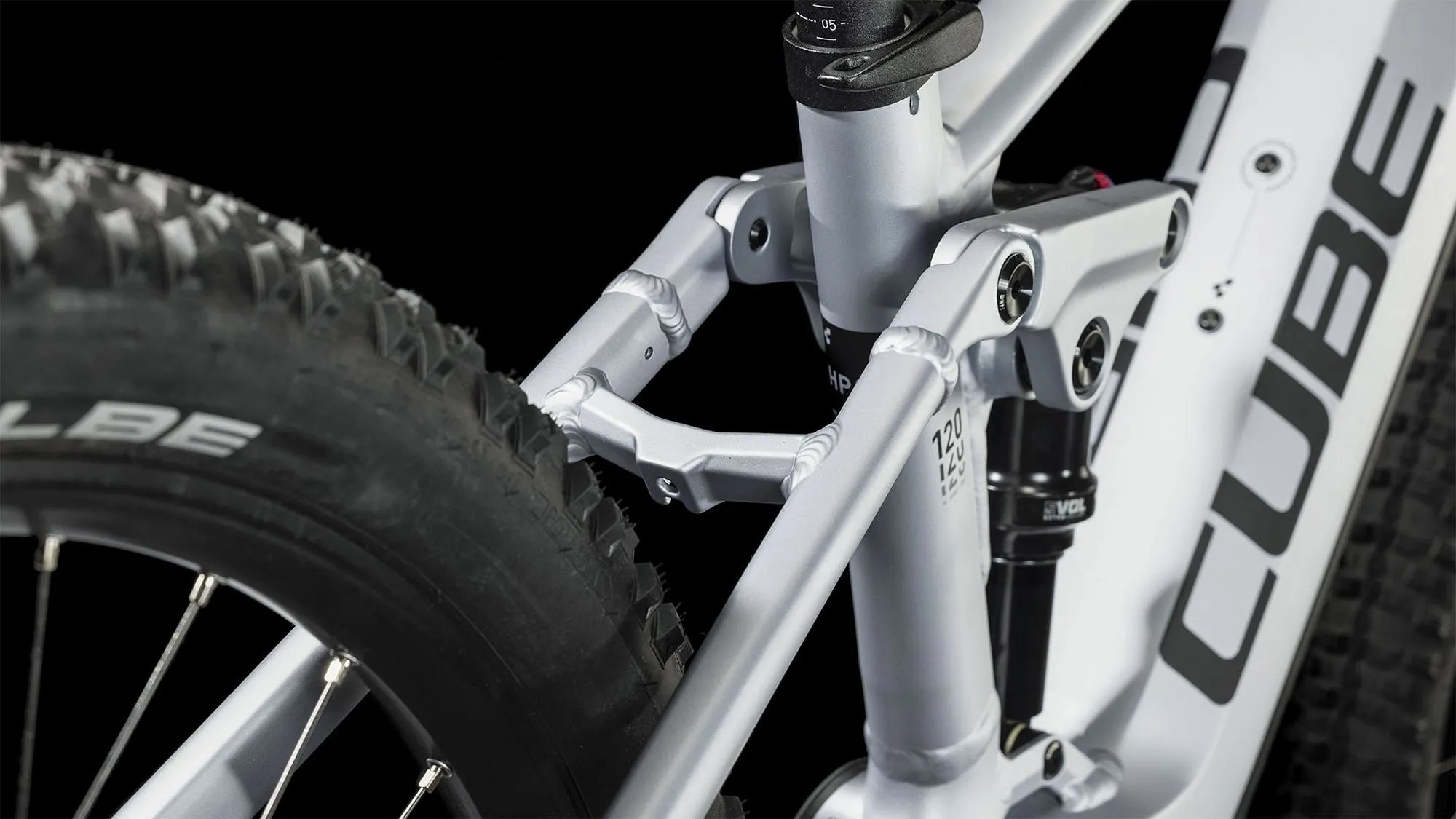 CUBE STEREO HYBRID 120 RACE 750 POLARSILVER/BLACK