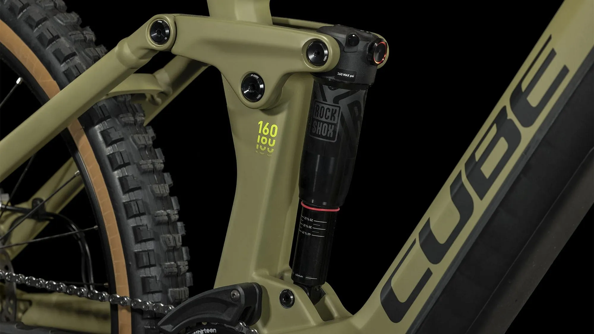 CUBE STEREO HYBRID 160 HPC RACE 750 27.5 OLIVE/GREEN