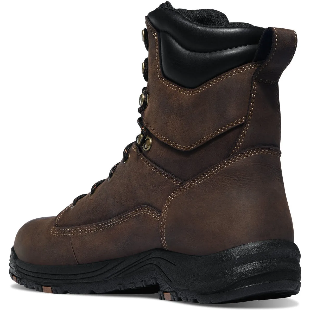 Danner Men's Riverside 8" Plain Toe Waterproof Lace Up Work Boot - Brown - 19457