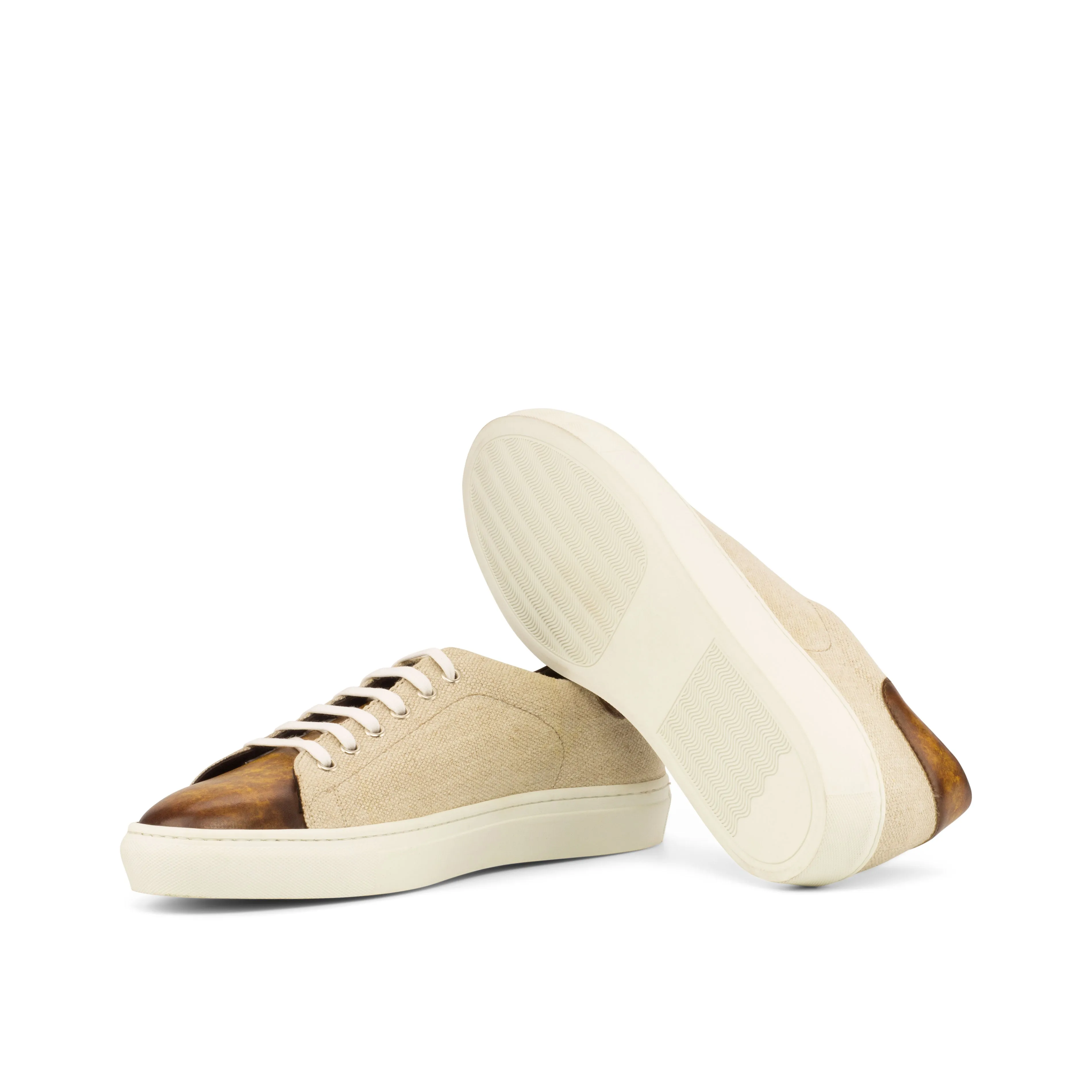 DapperFam Rivale in Ice Men's Linen Trainer