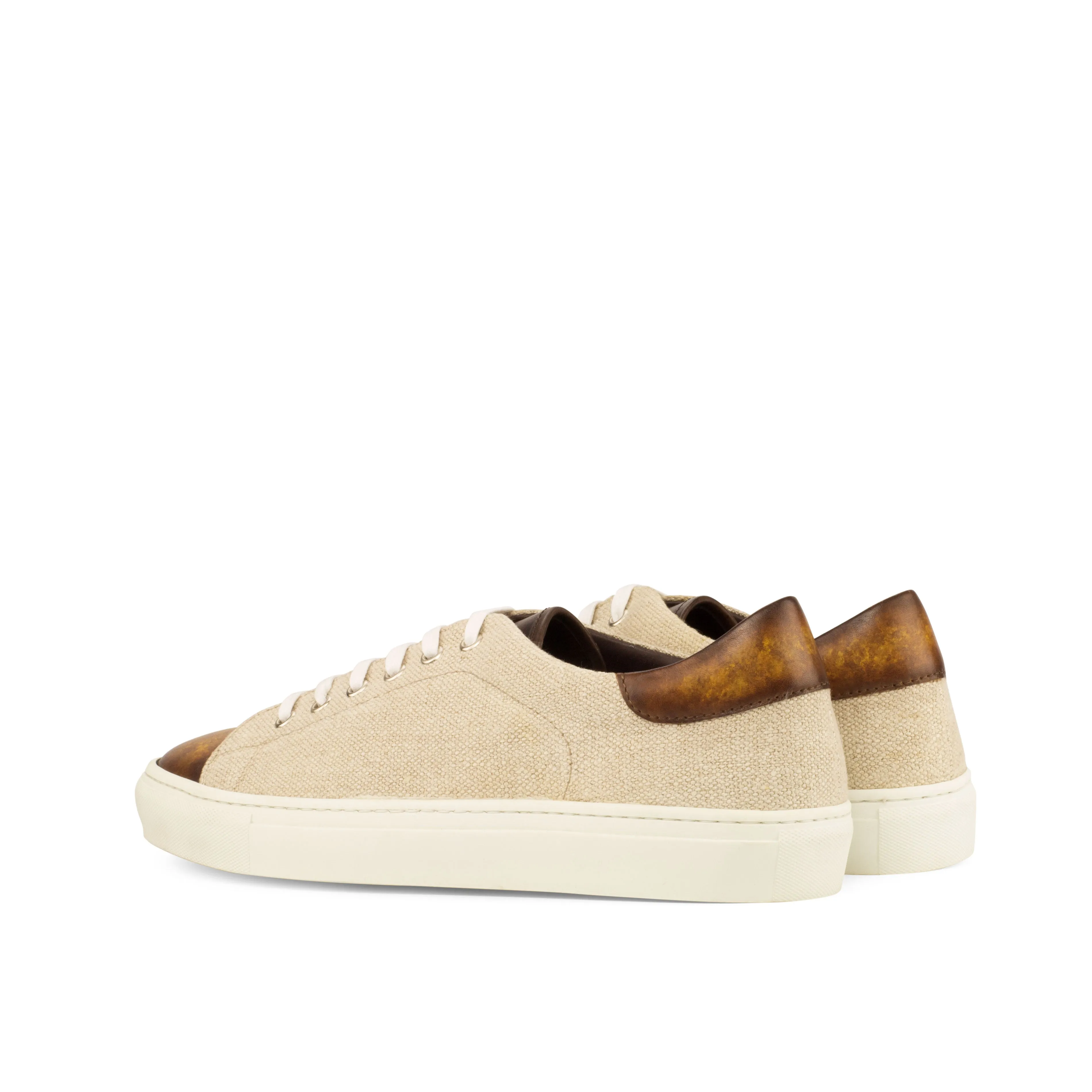 DapperFam Rivale in Ice Men's Linen Trainer