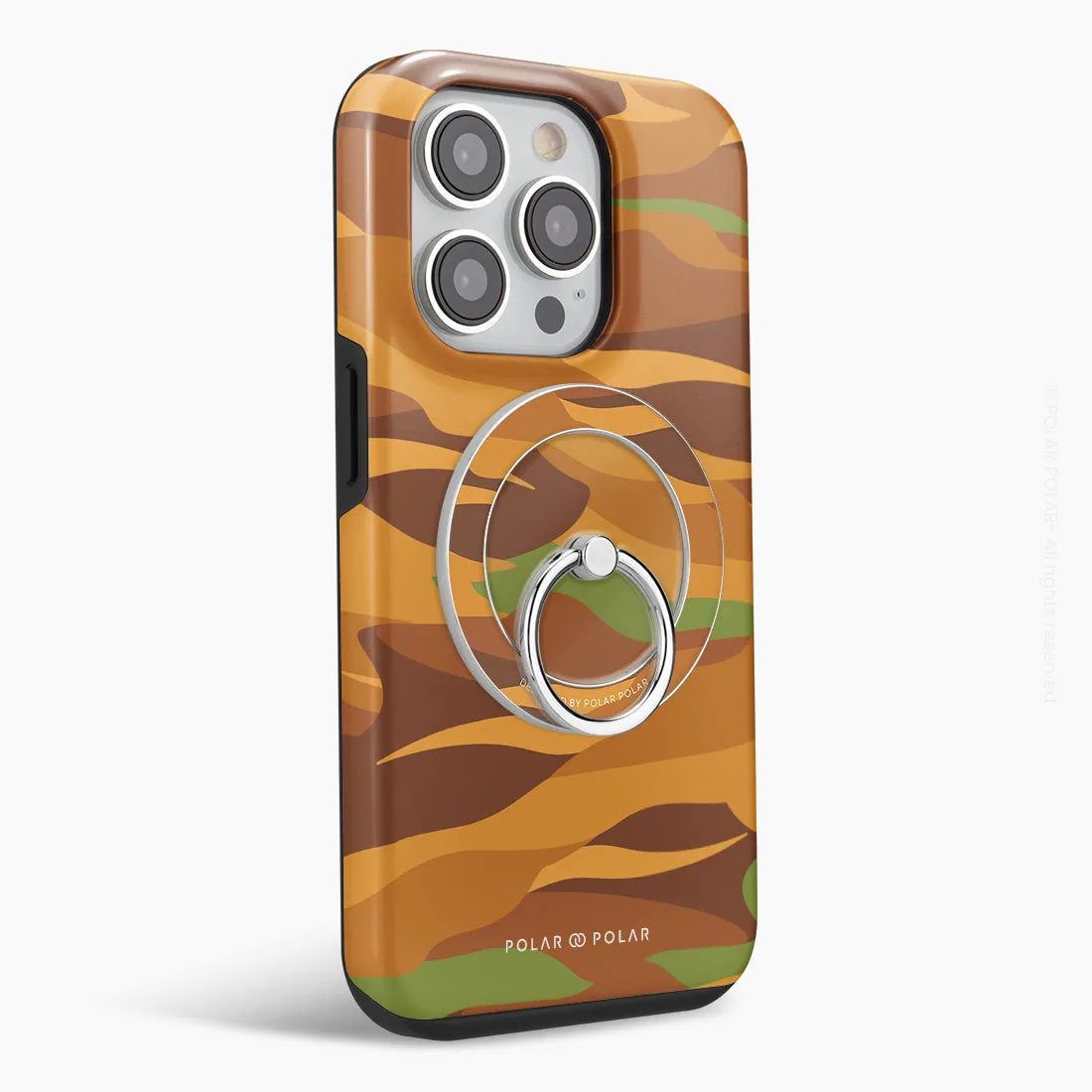 Desert Camo - Silver MagSafe Phone Grip and Ring Holder Stand