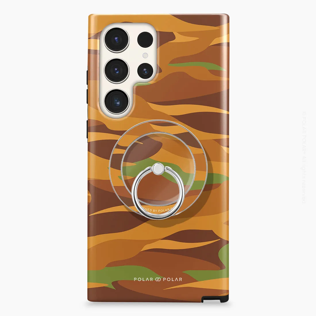 Desert Camo - Silver MagSafe Phone Grip and Ring Holder Stand
