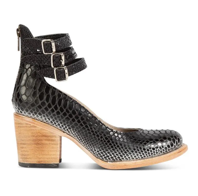 Double-Strap Block Heels | Brown | Vintage and Comfortable