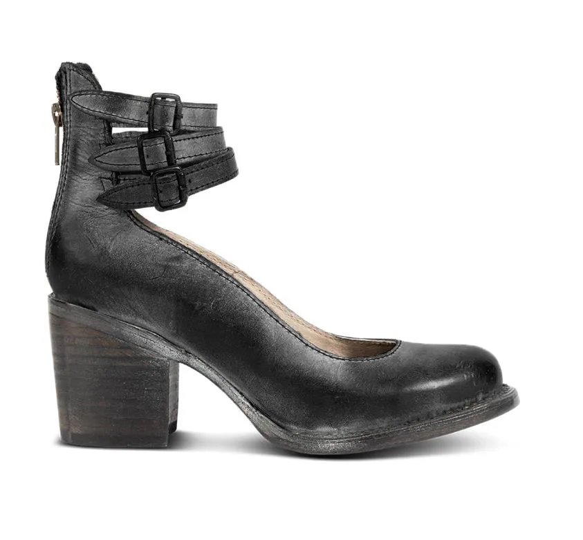 Double-Strap Block Heels | Brown | Vintage and Comfortable