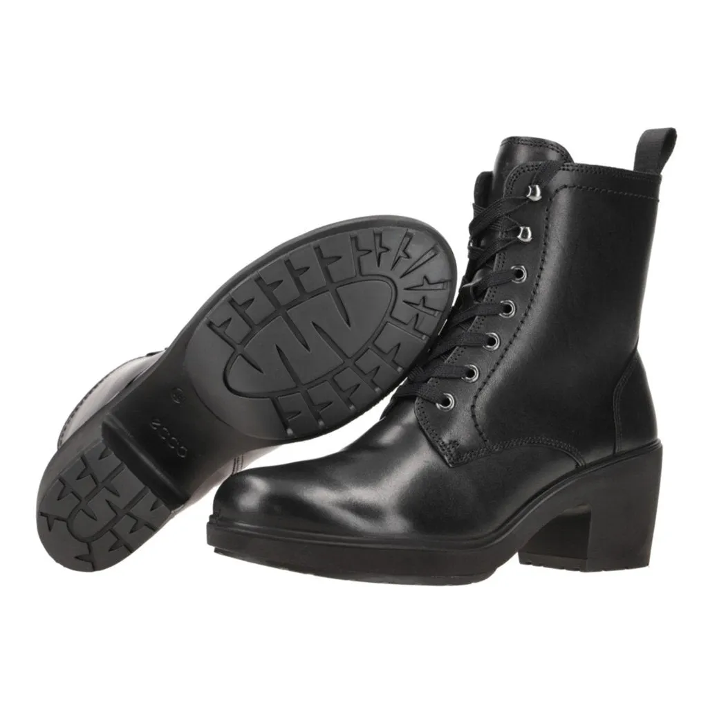 Ecco Metropole Zurich Full Grain Leather Women's Ankle Heel Boots
