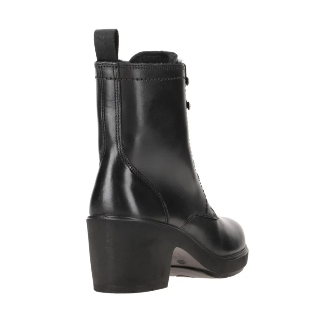 Ecco Metropole Zurich Full Grain Leather Women's Ankle Heel Boots