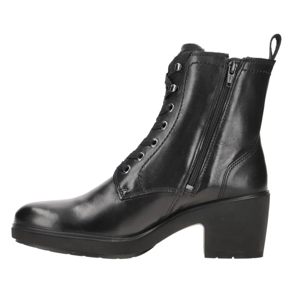 Ecco Metropole Zurich Full Grain Leather Women's Ankle Heel Boots