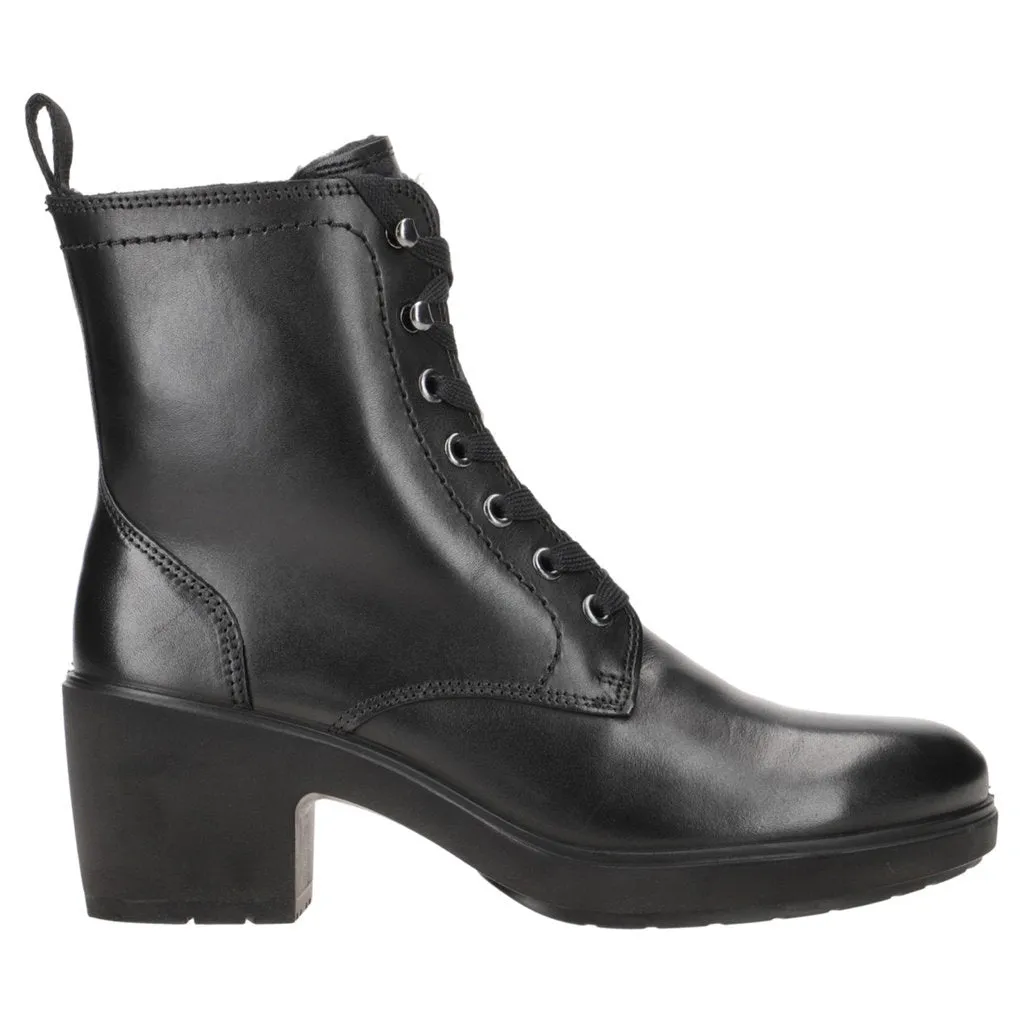 Ecco Metropole Zurich Full Grain Leather Women's Ankle Heel Boots