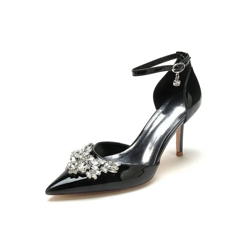 Elegant High Heels with Crystal Embellishment