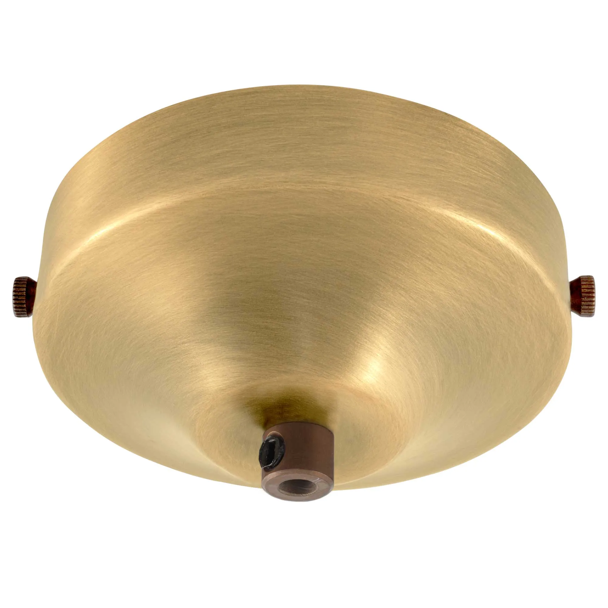 ElekTek 100mm Diameter Convex Ceiling Rose with Strap Bracket and Cord Grip Metallic Finishes Powder Coated Colours