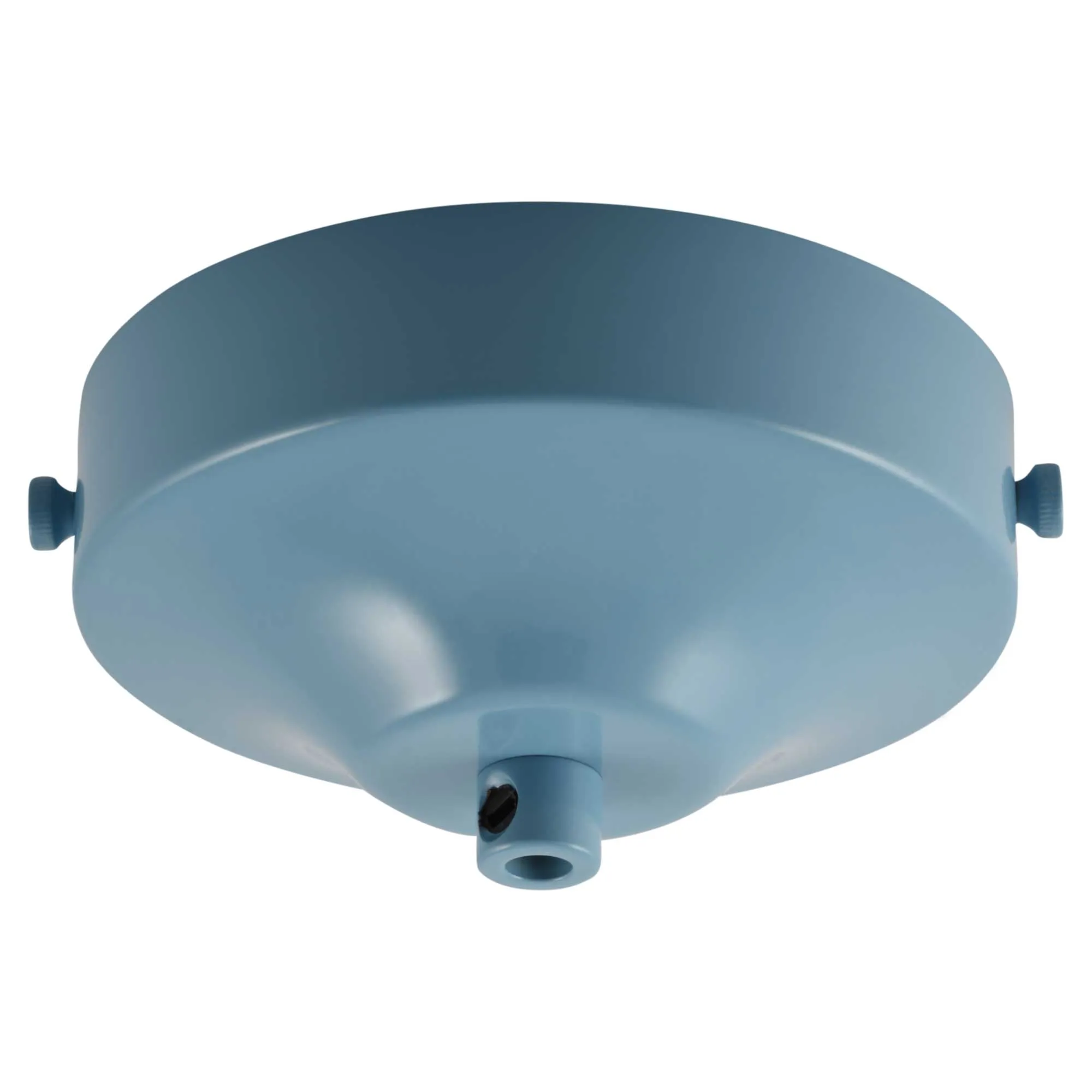 ElekTek 100mm Diameter Convex Ceiling Rose with Strap Bracket and Cord Grip Metallic Finishes Powder Coated Colours
