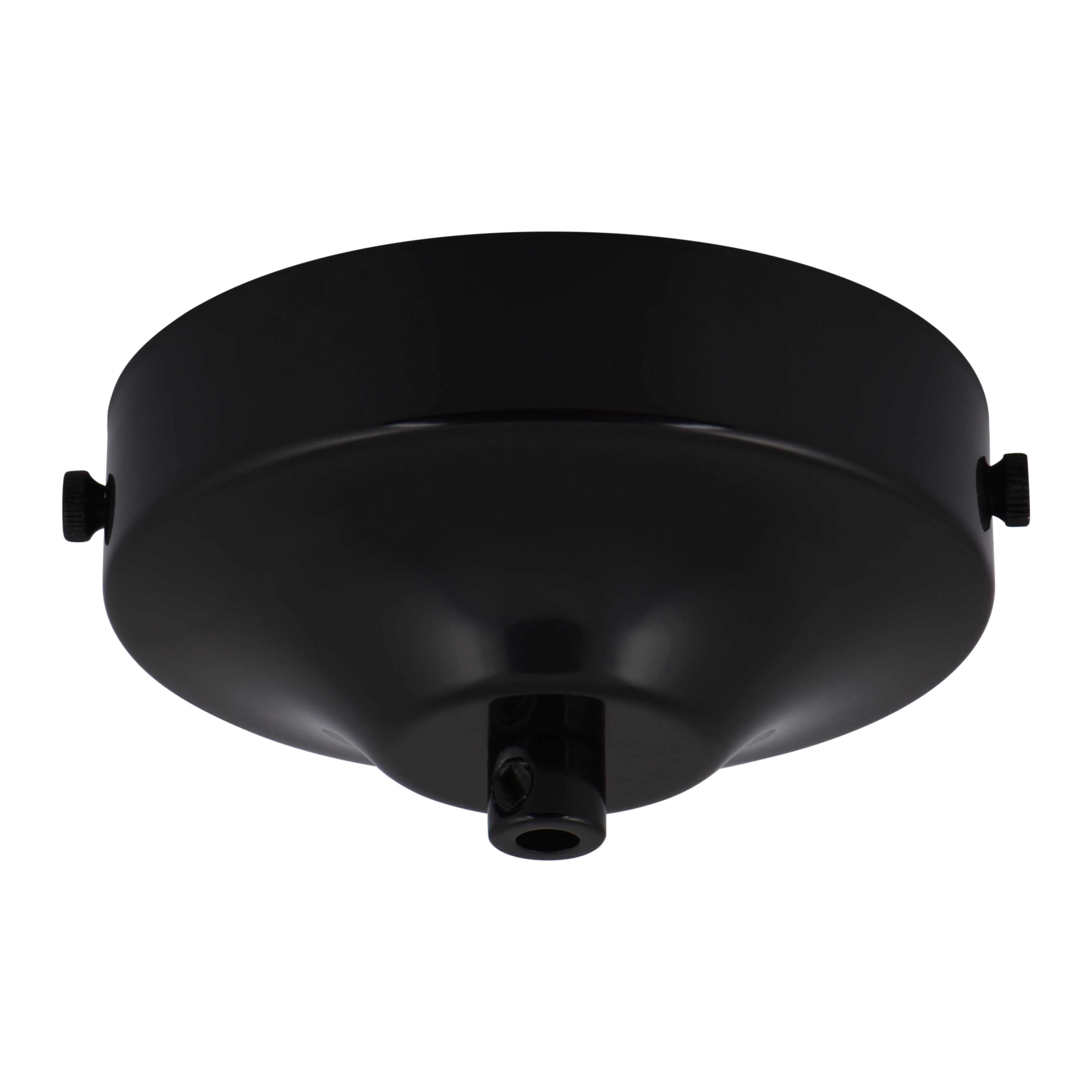 ElekTek 100mm Diameter Convex Ceiling Rose with Strap Bracket and Cord Grip Metallic Finishes Powder Coated Colours