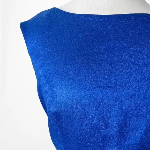 Ellen Tracy Blue Cocktail Knee Length Bodycon Dress Size 4/M