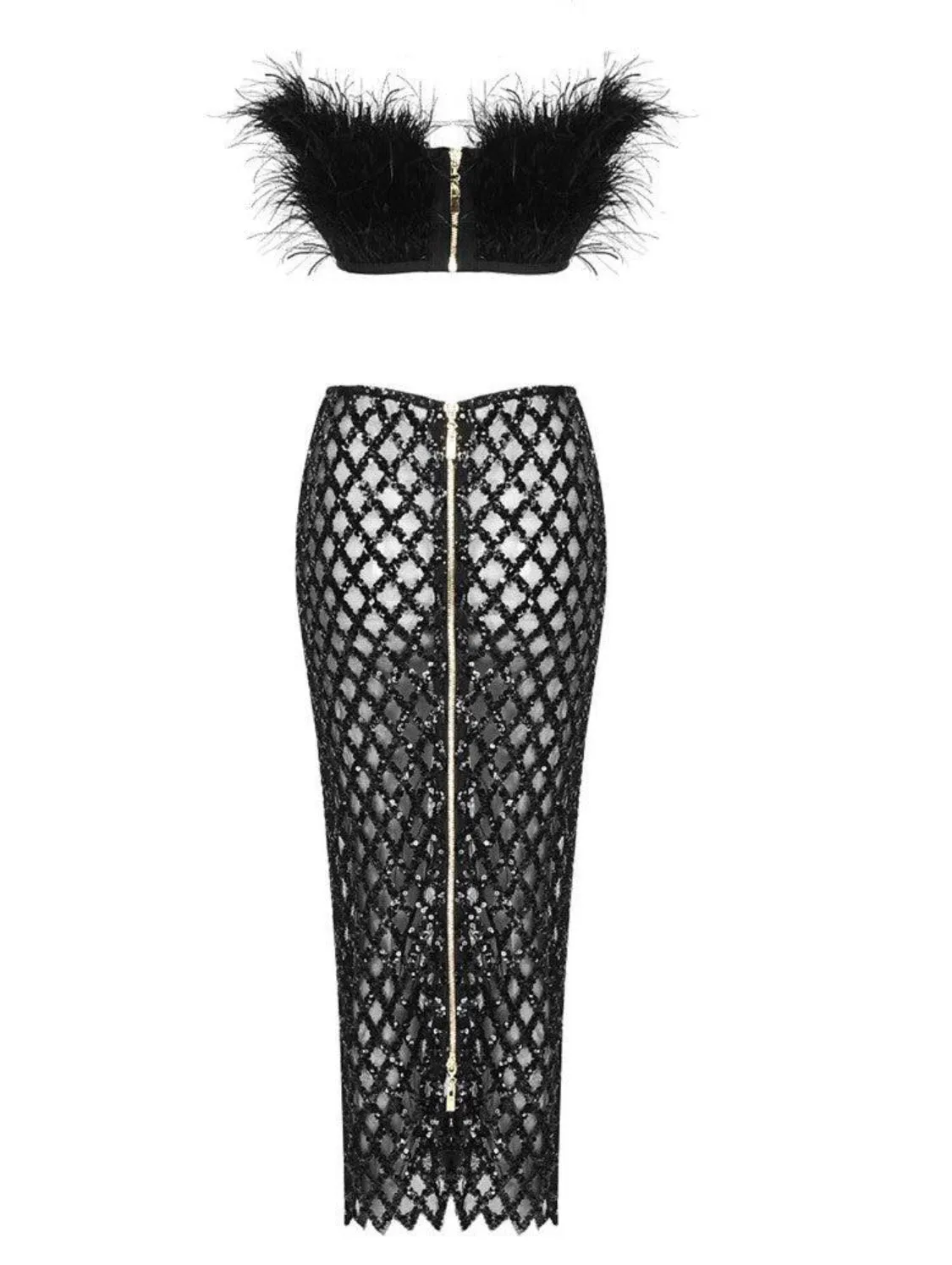 Erina feather mesh set
